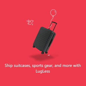 Affordable Luggage Shipping from $15 – Travel Bag-Free with LugLess Image